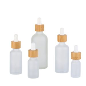 Glass Bottle with Bamboo Lid Wholesale