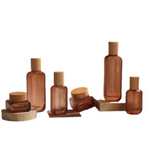 Serum Brown Square Glass Bottle for Cosmetic Packaging