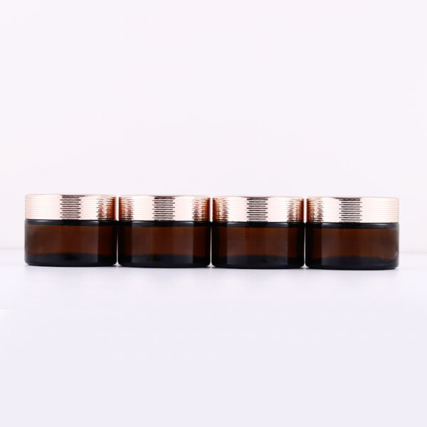 amber glass cosmetic jars wholesale