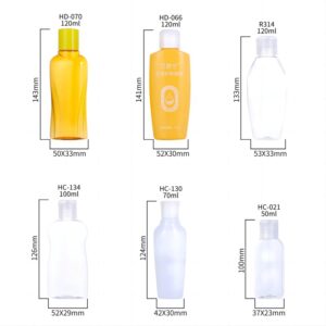 PET plastic bottle for cosmetic packaging