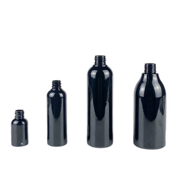 Black Plastic Bottle for Cosmetic Packaging