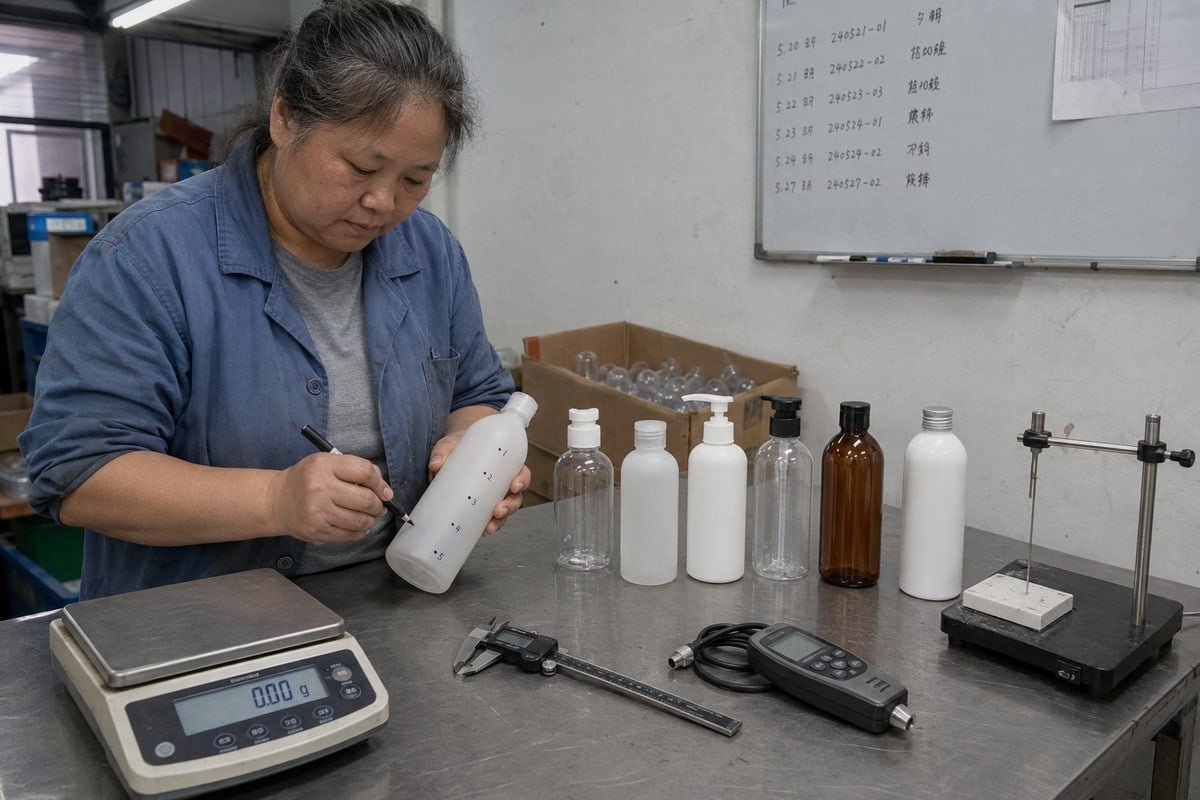 Guide to verifying PET bottle weight and wall thickness affordably (ID#1)
