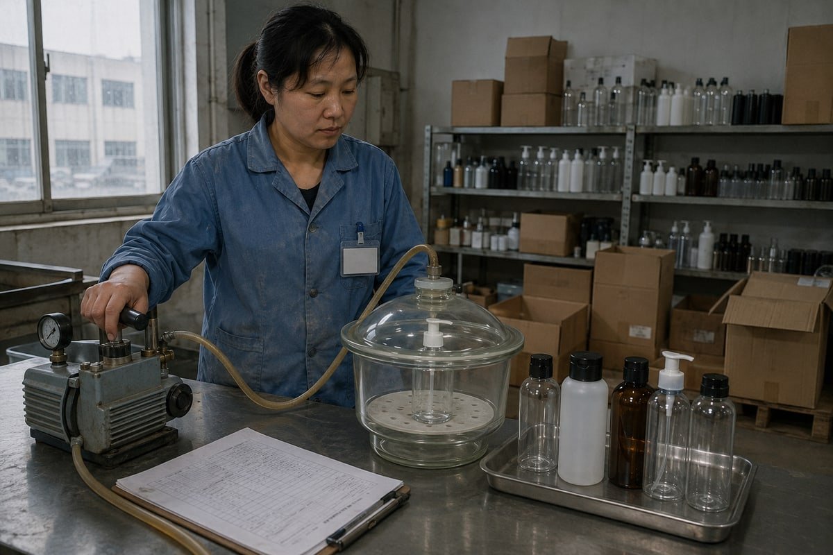 Testing PET bottle neck-cap seal quality before making a bulk purchase decision (ID#1)