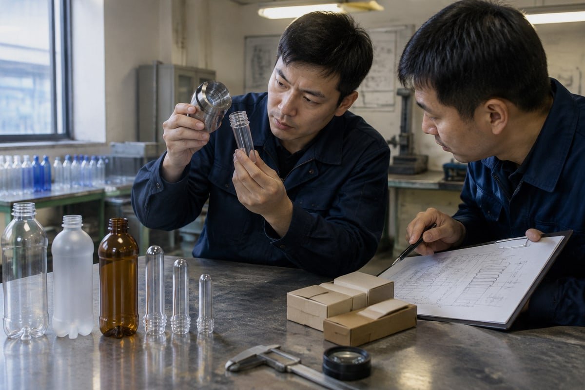 Key thread standard details to confirm before approving a supplier's bottle mold (ID#3)