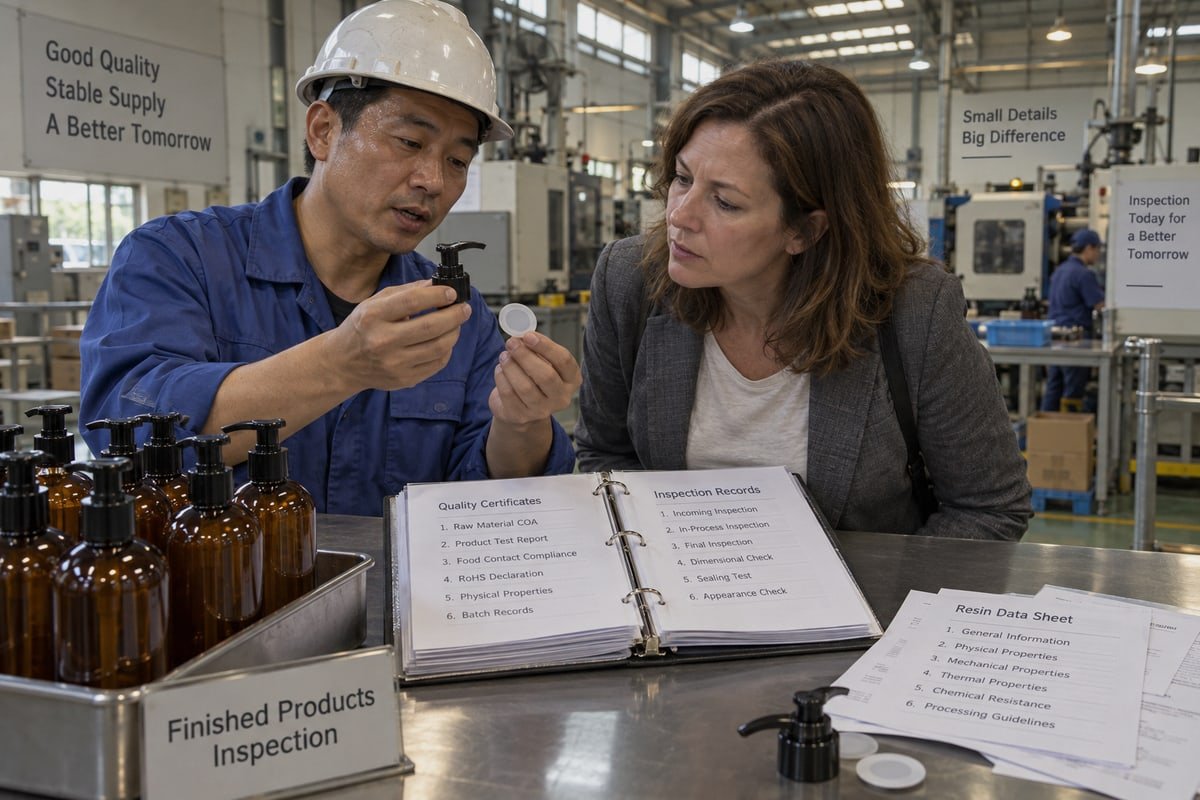 Certifications checklist for PET bottle suppliers including FDA, EU compliance, and GMP evidence (ID#2)
