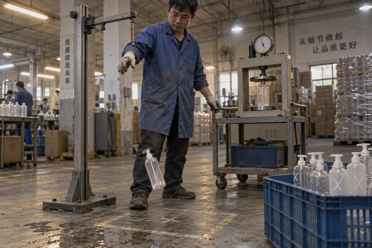 Steps to take when delivered PET bottles do not match specified material grade requirements (ID#5)